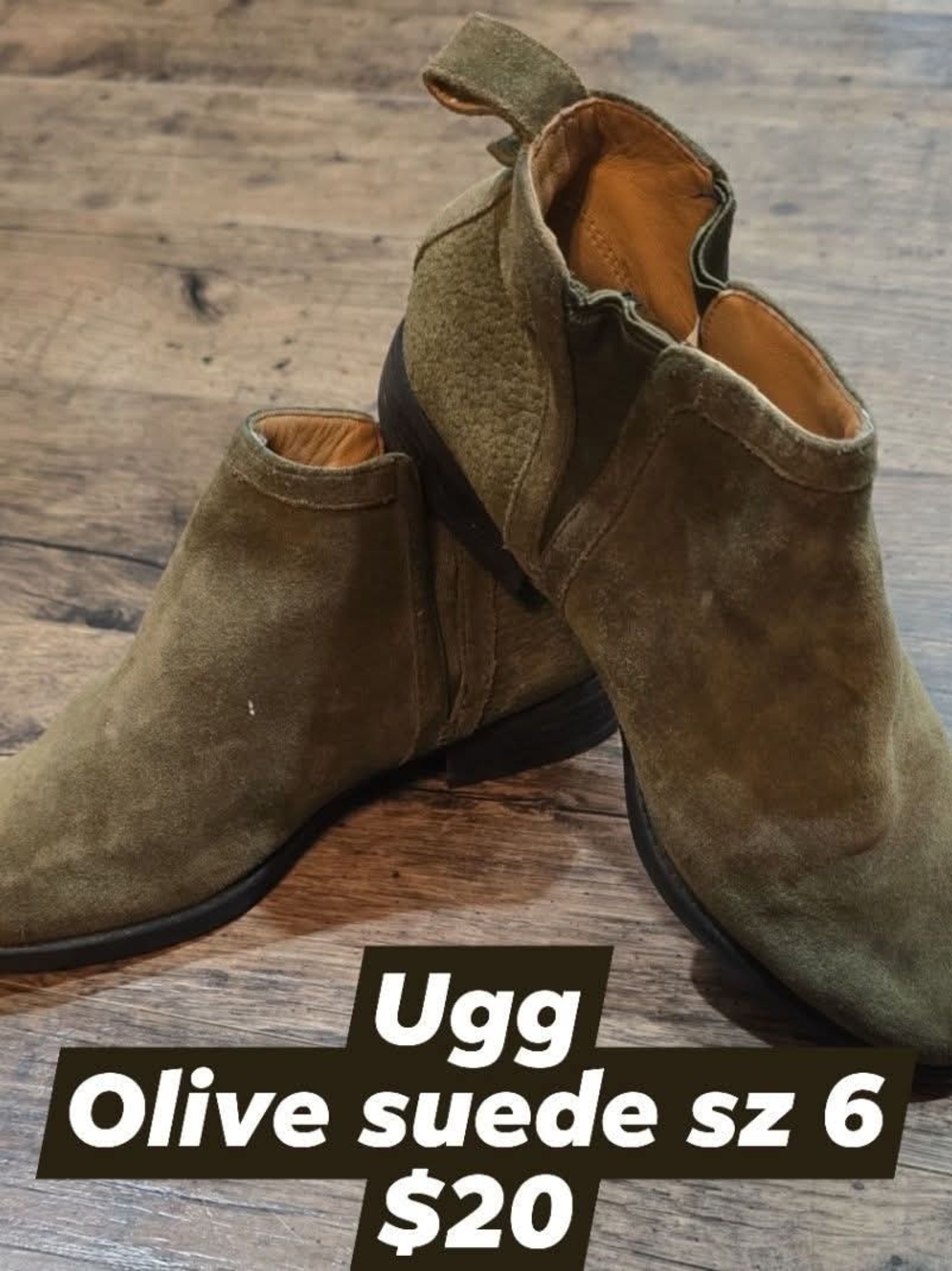 UGG Olive Suede Chukka Boots for Women Sz 6